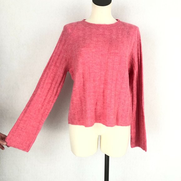 H&M Divided Pink Wool Alpaca Blend Sweater Sz M - Picture 5 of 9